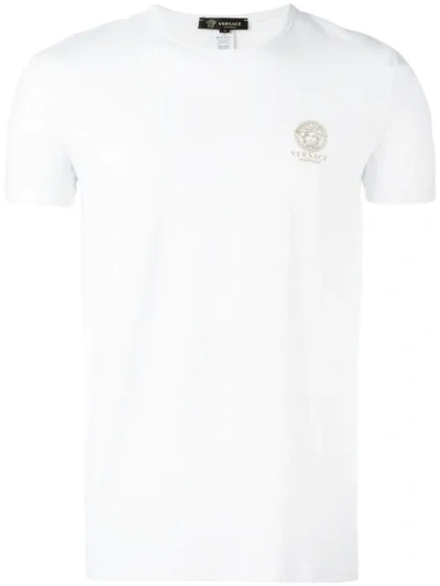 Versace Medusa Print Cotton Jersey T-shirt In White