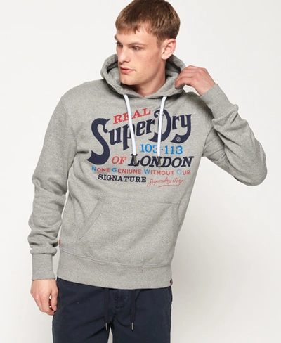 Superdry Flagship Hoodie In Grey