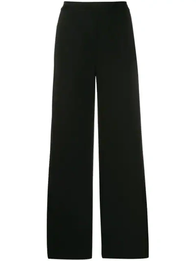 Diane Von Furstenberg Ciara High-rise Crepe Straight-leg Trousers In Black