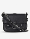 Zadig & Voltaire Kate Studded Leather Cross-body Bag In Noir