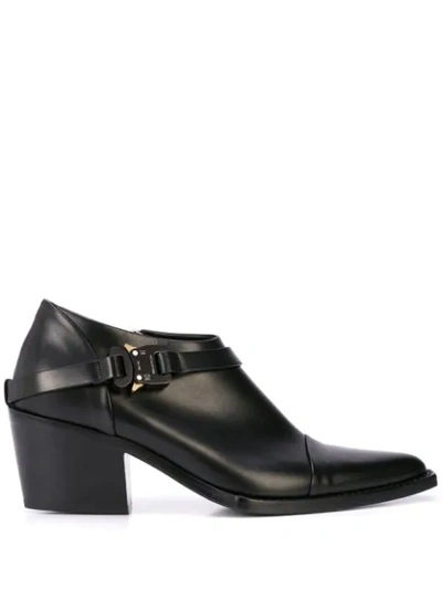 Alyx Block-heel Leather Heeled Ankle Boots In Black