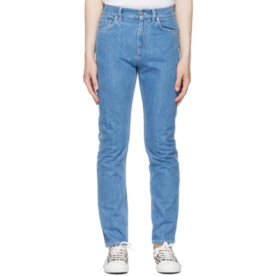 Burberry Blue Straight Fit Jeans In Blue