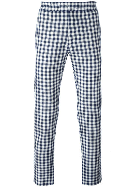 Msgm Checked Tapered Trousers | ModeSens