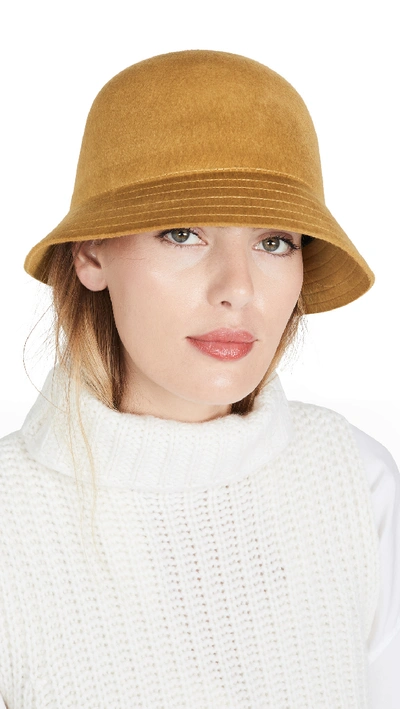 Brixton Essex Felt Bucket Hat In Maize