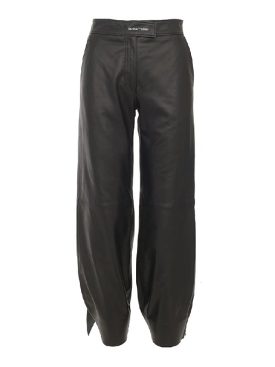 Off-white Pants In Black Leather