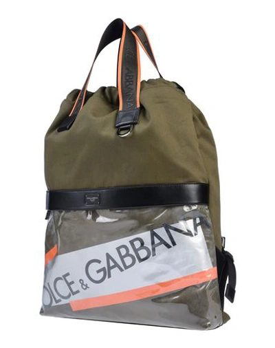Dolce & Gabbana Backpacks In Military Green