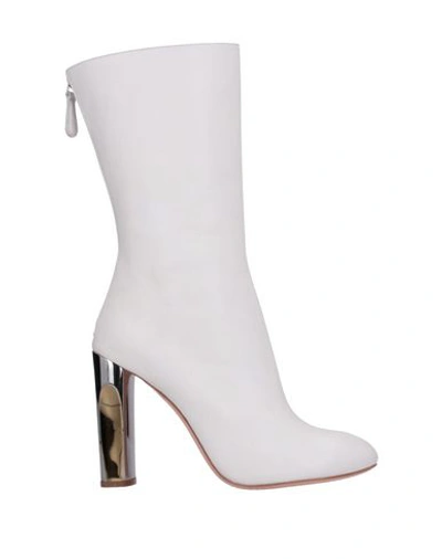 Alexander Mcqueen Ankle Boots In Ivory