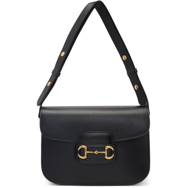 Gucci 1955 Horsebit Grained-leather Shoulder Bag In 1000 Black | ModeSens