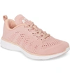 Apl Athletic Propulsion Labs Techloom Pro Knit Running Sneakers In Simply Rose/ White
