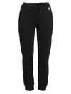 Moncler Ladies Logo Patch Sweatpants In Black