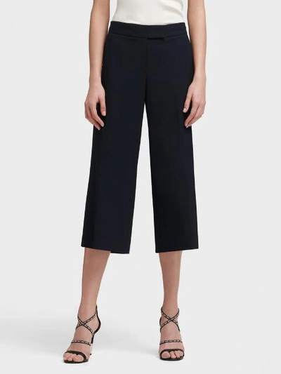 Donna Karan Dkny Women's Wide Leg Cropped Pant - In New Navy