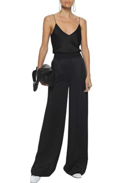 Theory Hammered-satin Camisole In Black
