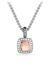 David Yurman Albion Petite Pendant Necklace With Gemstone & Diamonds In Morganite