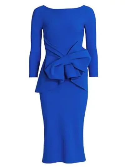 Chiara Boni La Petite Robe Women's Yolanda Bow Sheath Dress In Blue