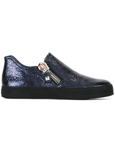 Stuart Weitzman High Shine Trainers In Blue