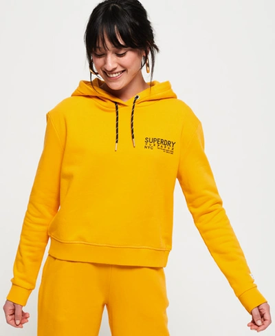 Superdry Elissa Cropped Hoodie In Yellow