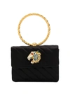 Gucci Broadway Quilted Ring Top Handle Bag In Black