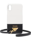 Prada Wrist Strap Phone Case In White