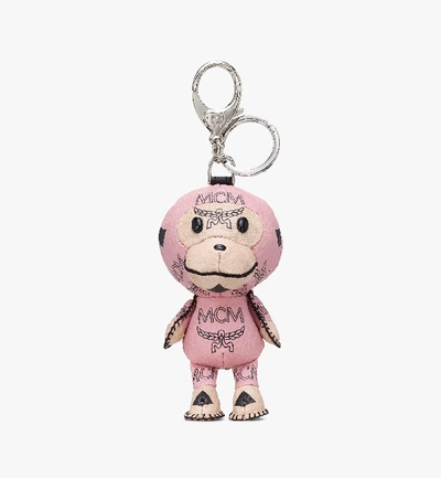 Mcm X Bape Baby Milo Charm In Visetos In Soft Pink