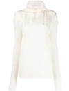 Ann Demeulemeester Canber Metallic Jumper In Neutrals