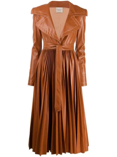 A.w.a.k.e. Trenchcoat Mit Falten In Brown