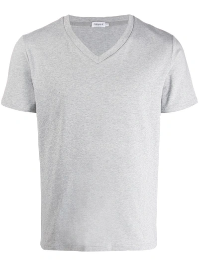 Filippa K Lycra V-neck T-shirt In Grey