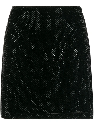 Silvia Astore Embellished Mini Skirt In Black