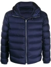 Ten C Quilted Puffer Jacket In Blue