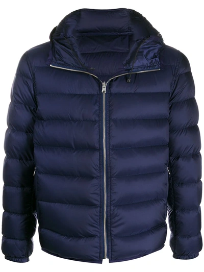 Ten C Quilted Puffer Jacket In Blue