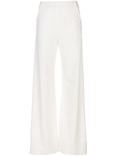 Paula Knorr Flared Style Trousers In White
