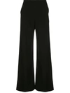 Paula Knorr Flared Style Trousers In Black