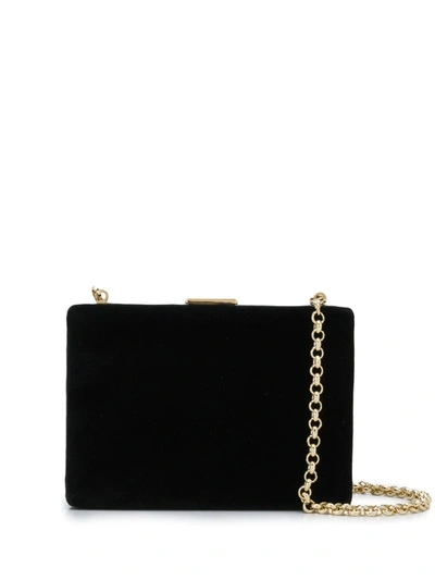 Anya Hindmarch Flat Velvet Clutch In Black