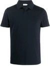 Filippa K Fitted Buttonless Polo Shirt In Navy