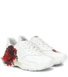 Valentino Garavani X Undercover Rose And Chain Bounce Sneakers In White