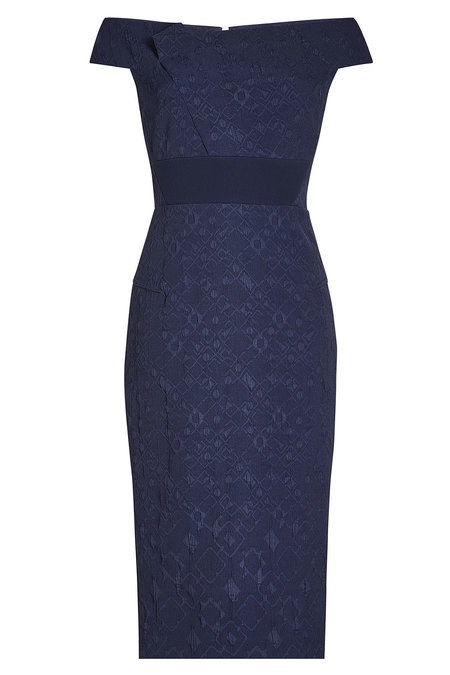 Roland Mouret Midi Dress With Cotton In Blue | ModeSens