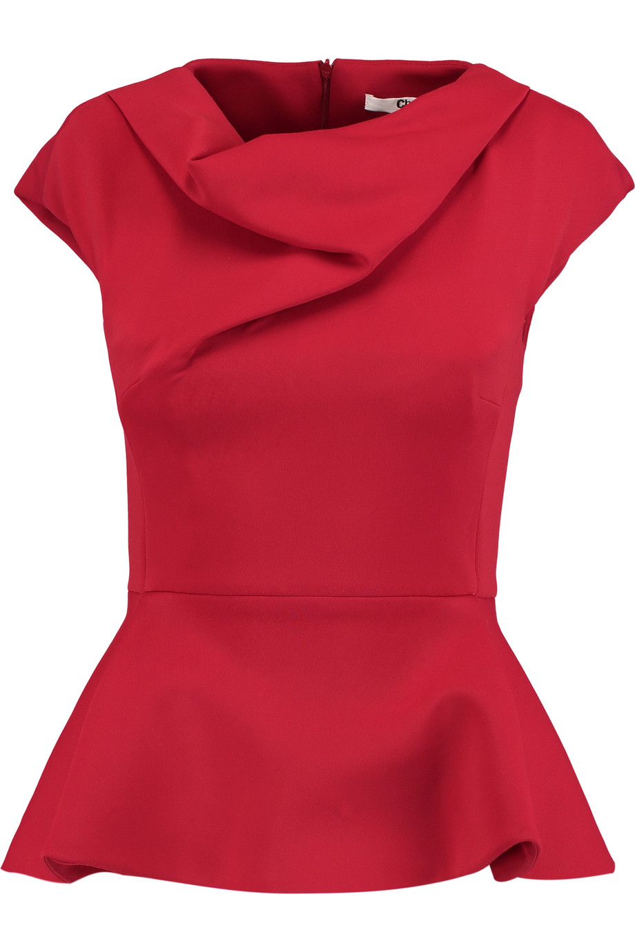 Chalayan Draped Scuba Peplum Top ModeSens