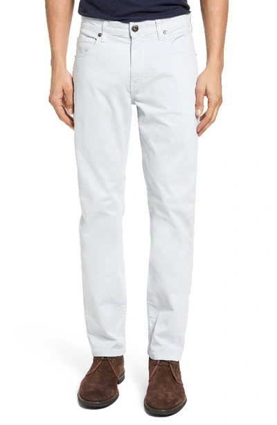 Paige 'federal' Slim Straight Leg Twill Pants In Arctic Blue