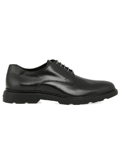Hogan Leather Lace-up Shoe In Black