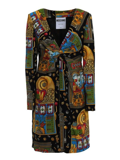 Moschino Slot Machine Twill Dress In Multicolour