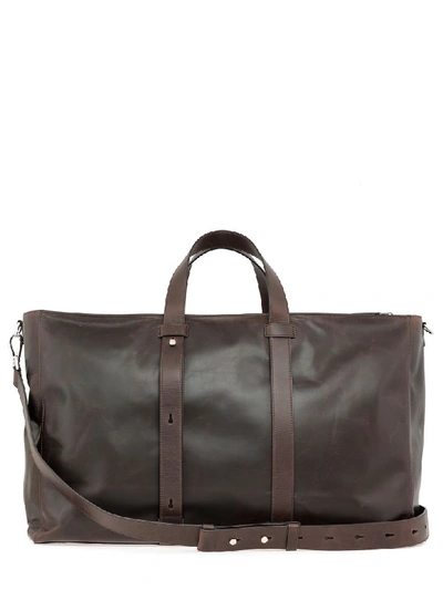 Orciani Leather Bag In T. Moro