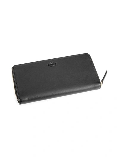 Royce New York Rfid-blocking Zip-around Leather Wallet In Black