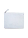 Royce New York Leather Travel Pouch In Silver
