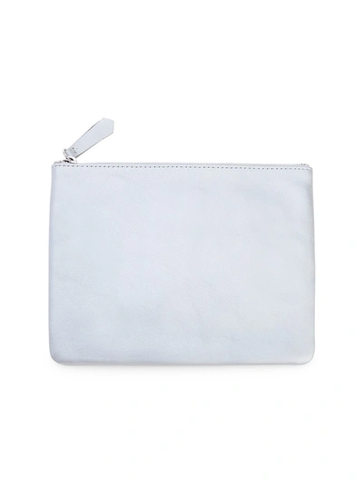 Royce New York Leather Travel Pouch In Silver