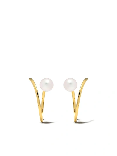 Tasaki 18kt Yellow Gold A Fine Balance Pearl Earrings