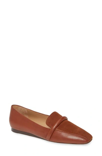Veronica Beard Grier Suede & Leather Slip-on Loafers In Honey