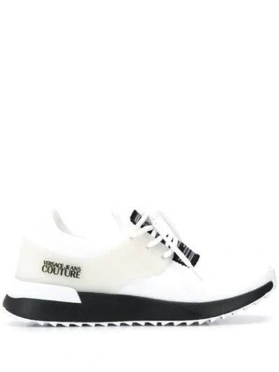 Versace Jeans Couture Logo Printed Sneakers In White