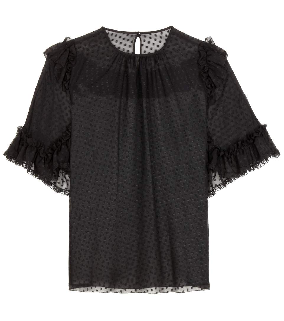 Dolce & Gabbana Silk Top In Black | ModeSens