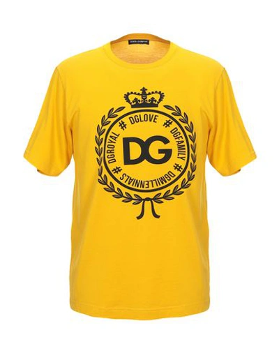 Dolce & Gabbana T-shirts In Ocher