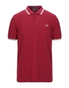 Fred Perry Polo Shirts In Garnet