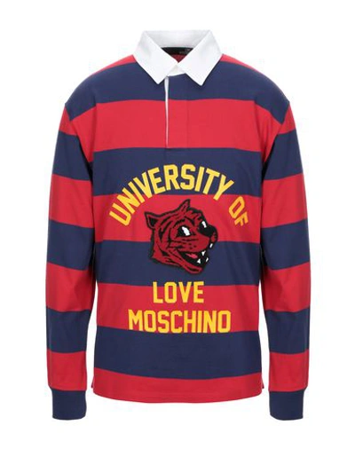 Love Moschino Polo Shirts In Red